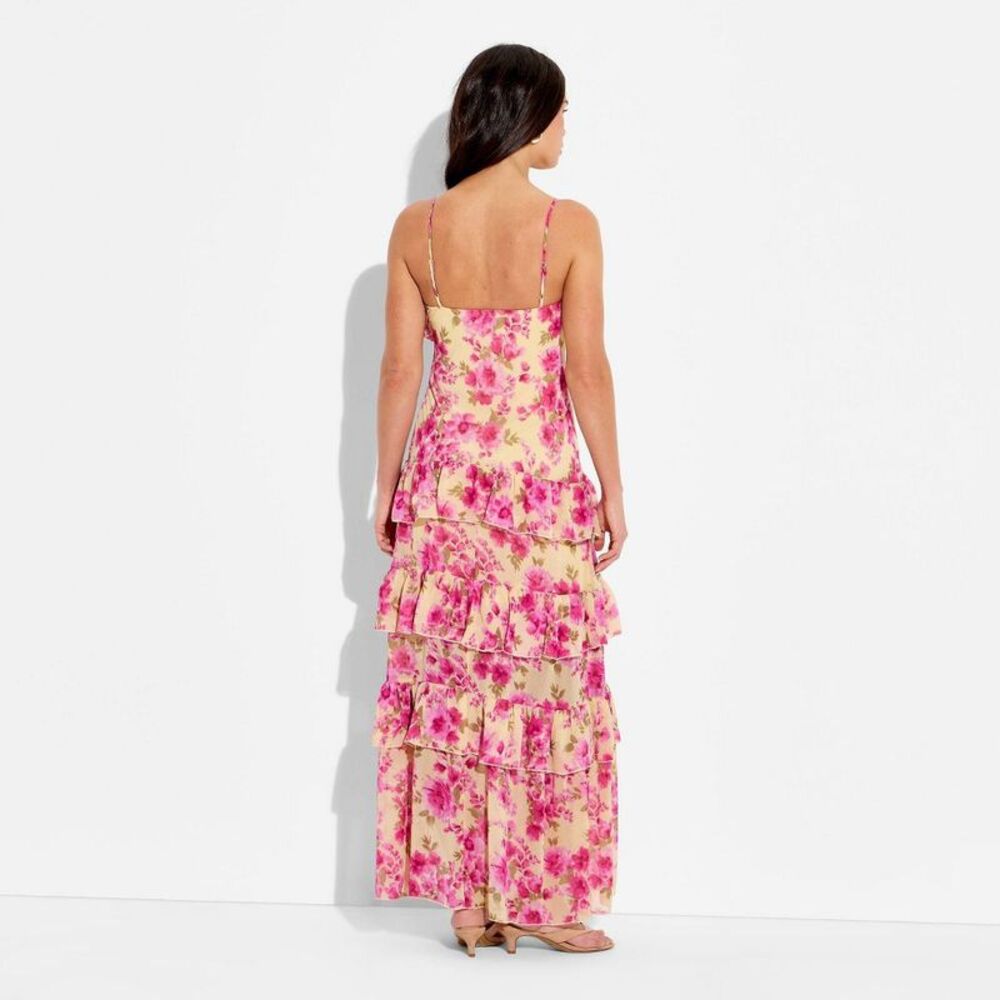 Wild Fable - Women's Flounce Tiered Maxi A-Line Dress - Wild Fa Yellow - Picture 3 of 3